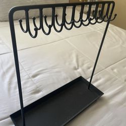 Black Jewelry Holder with Tray 
