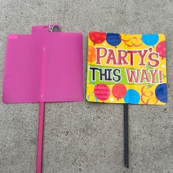 2 Party Yard Signs