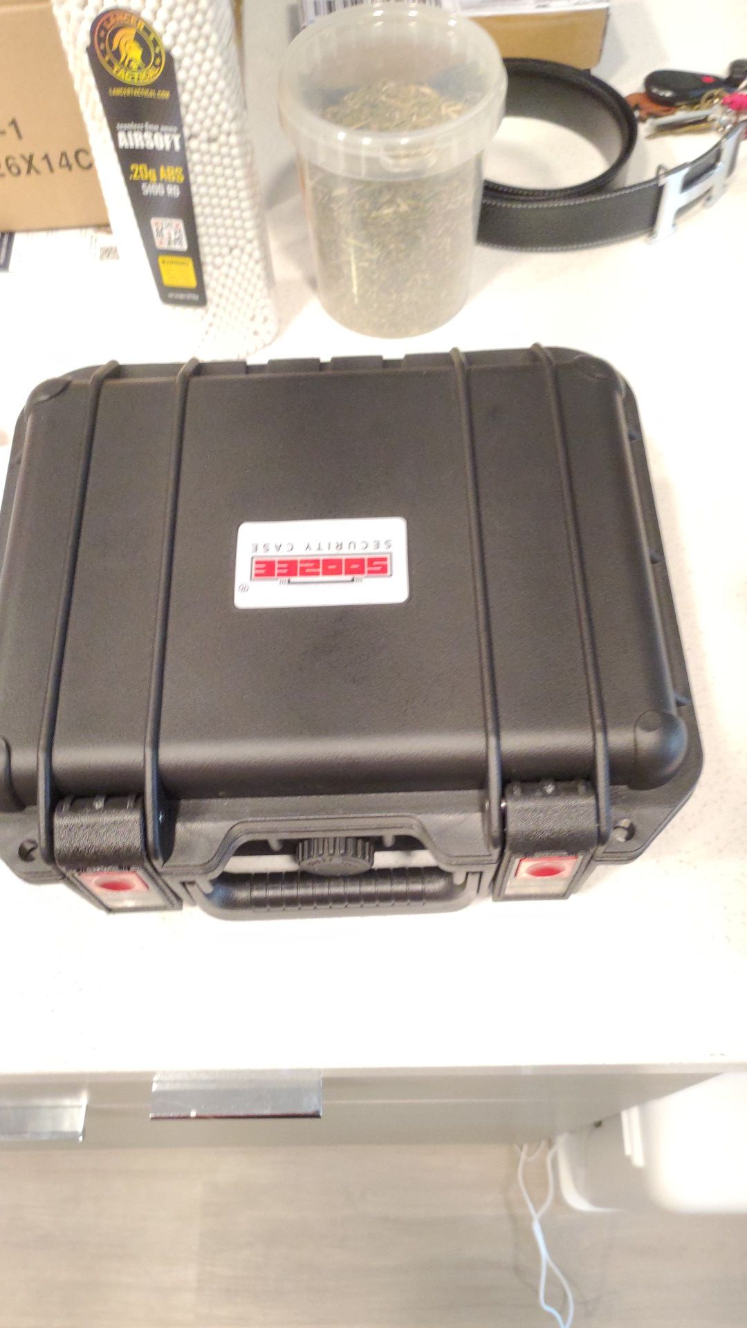 Soozee 1100 Case with Foam (Black)- Hard Case for device like Gopro, Label Makers, Mirrorless Camera, DJI Spark, etc