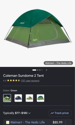 Coleman Sundome 2-Person Camping Tent (7'x5')