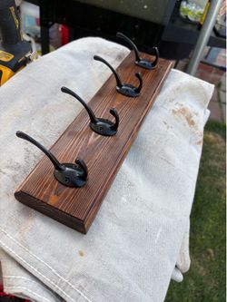 Wooden coat rack