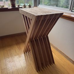 Solid Wood Side Table Plant Stand