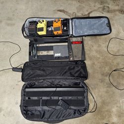 Pedal Boards, Various Power Supplies And Pedals