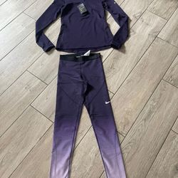 Purple Nike Pro Set (2 Piece )