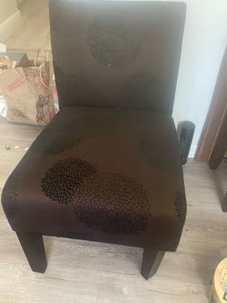 Black brown Upholstered Accent Chair No Arms