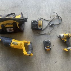 DeWalt 20v Max Impact Wrench & Reciprocating Saw