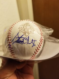 Steve matz autographed baseball