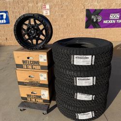 17x9 Aslan A3 Matte Black Wheels + LT285/70R17 Tires – 6 Lug – Brand New – Package Deal