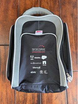 NEW Slazenger Golf Shoe Carry Bag - Ventilated Mesh Travel Case - Black/Grey