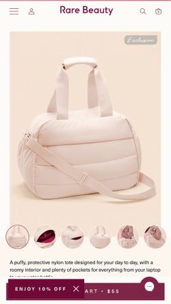 Rare Beauty Puffy Tote Bag