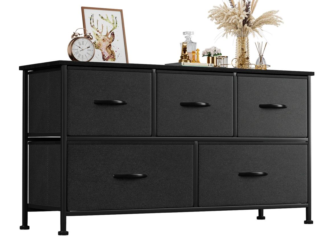 Wide Dresser Chest for Home 5 Drawers NEW BOXED