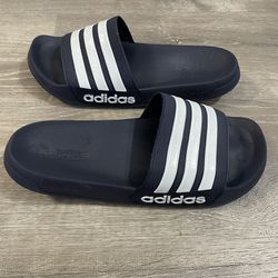 Navy Blue And White Size 12 Adidas Sandals