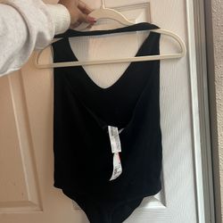 Black Halter Top Bodysuit 