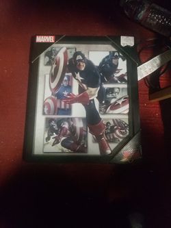 painting of captain america in 3D.