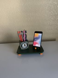 A’s desk phone & pen organizer