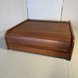 Wooden Roll Top Storage Box