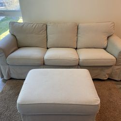 IKEA Uppland sofa with ottoman