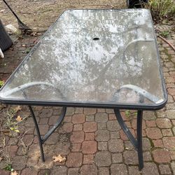 Patio Outdoor Glass Table