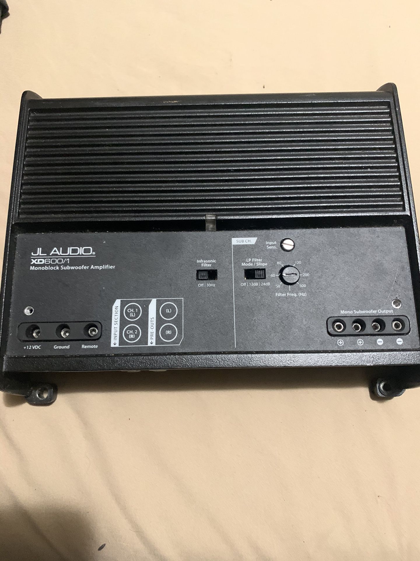 JL Audio XD600/1 Mono Subwoofer Amp