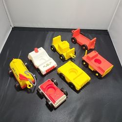Little People Vintage 1970's Vechicle Lot Of 7 (JX)
