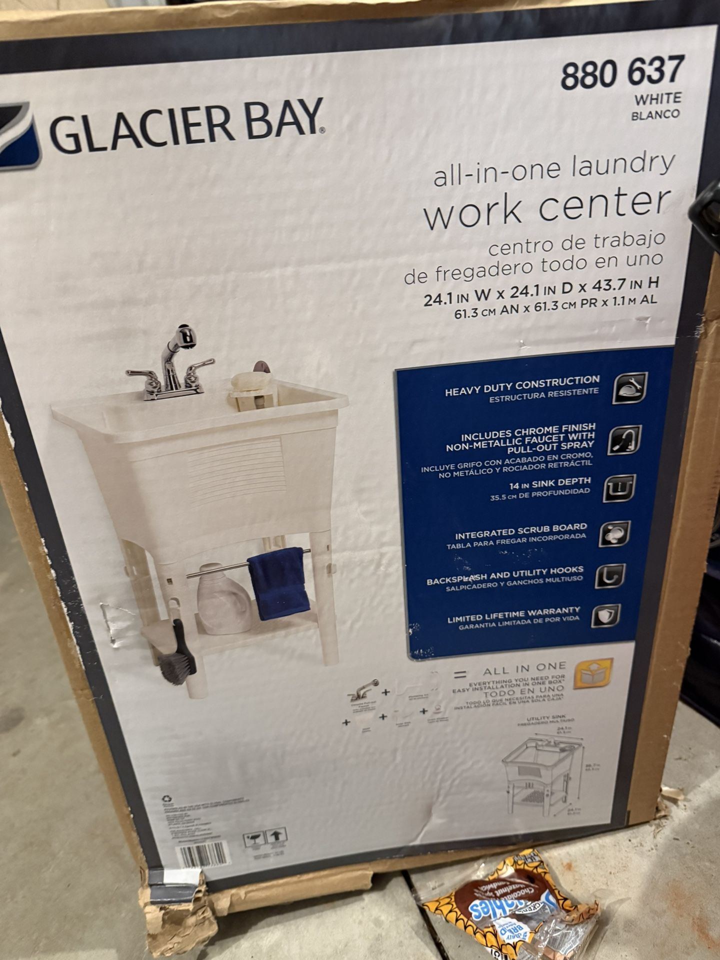 Glacier Bay all in one laundry work center sink