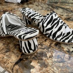 Zebra Black And White Woman Sandals 