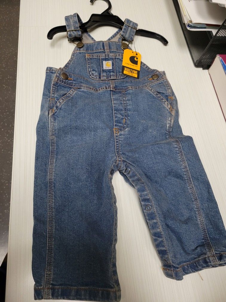 Infant Carhartt 9M Denim Bib Overalls