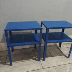 2pc Small Metal End Tables