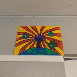 Trippy Mushroom Painting
