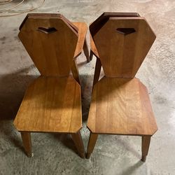 Heavy Antique Wooden Chairs