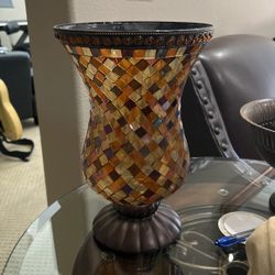 Bronze Mosaic Jumbo Candle Holder