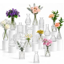 Clear BUD VASES 20CT