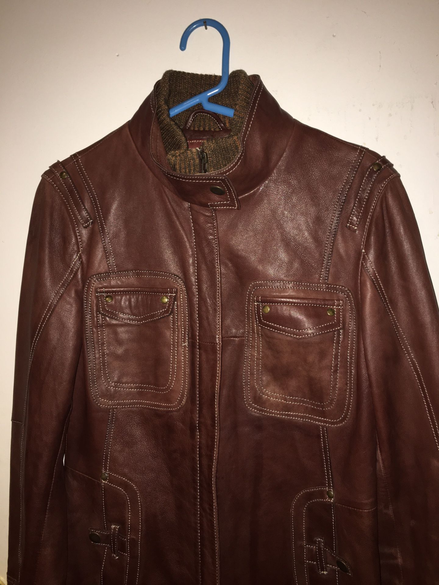Absolutely Sexy “miss Top Gun” Leather Jacket. Size Small