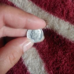 Moneda De Plata De 10 Centavos 1956 D