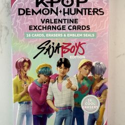 K Pop Demon Hunters - Valentines Day Edition Exchange Cards (16 PC)  Licensed 