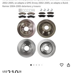 Discs and brakes for 2005 GMC Envoy 