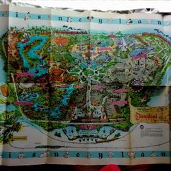 1962 Originsl Disneyland Park Map