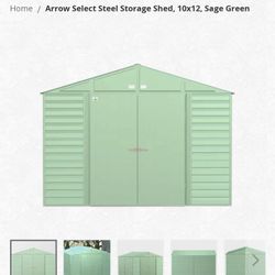 New 10x12 Sage Green Shed