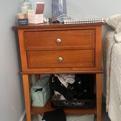 Two Wooden Nightstand / End table 