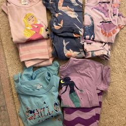 Girls Pajamas Size 8 Lot Sale