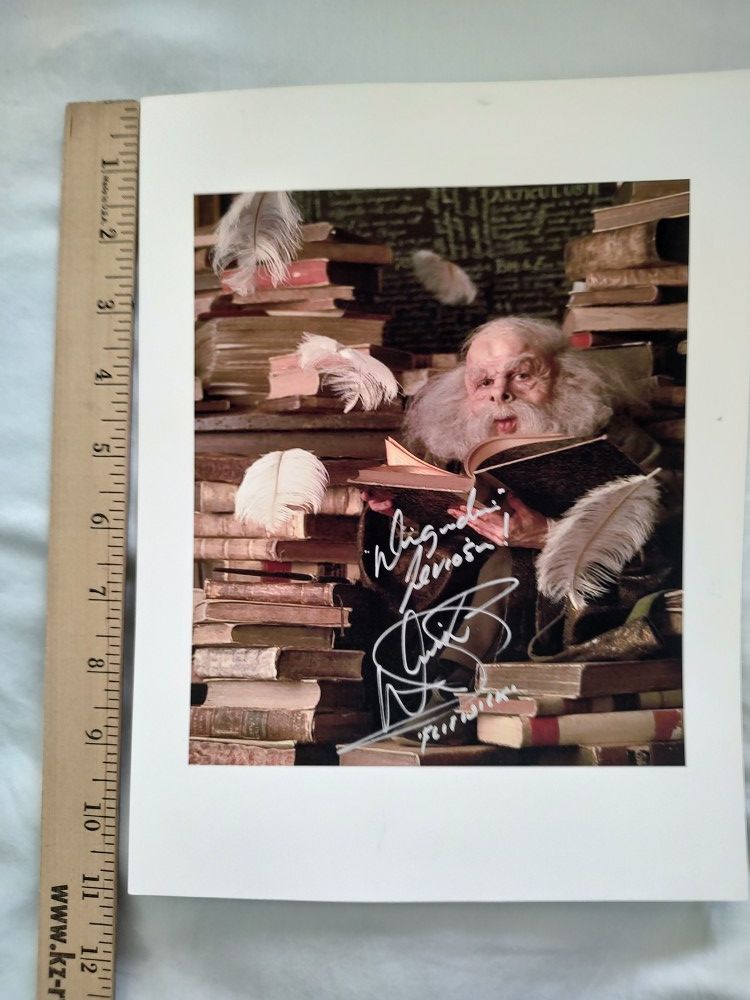 Warwick Davis As Flitwick From Harry Potter Striking Photo And Autograph 