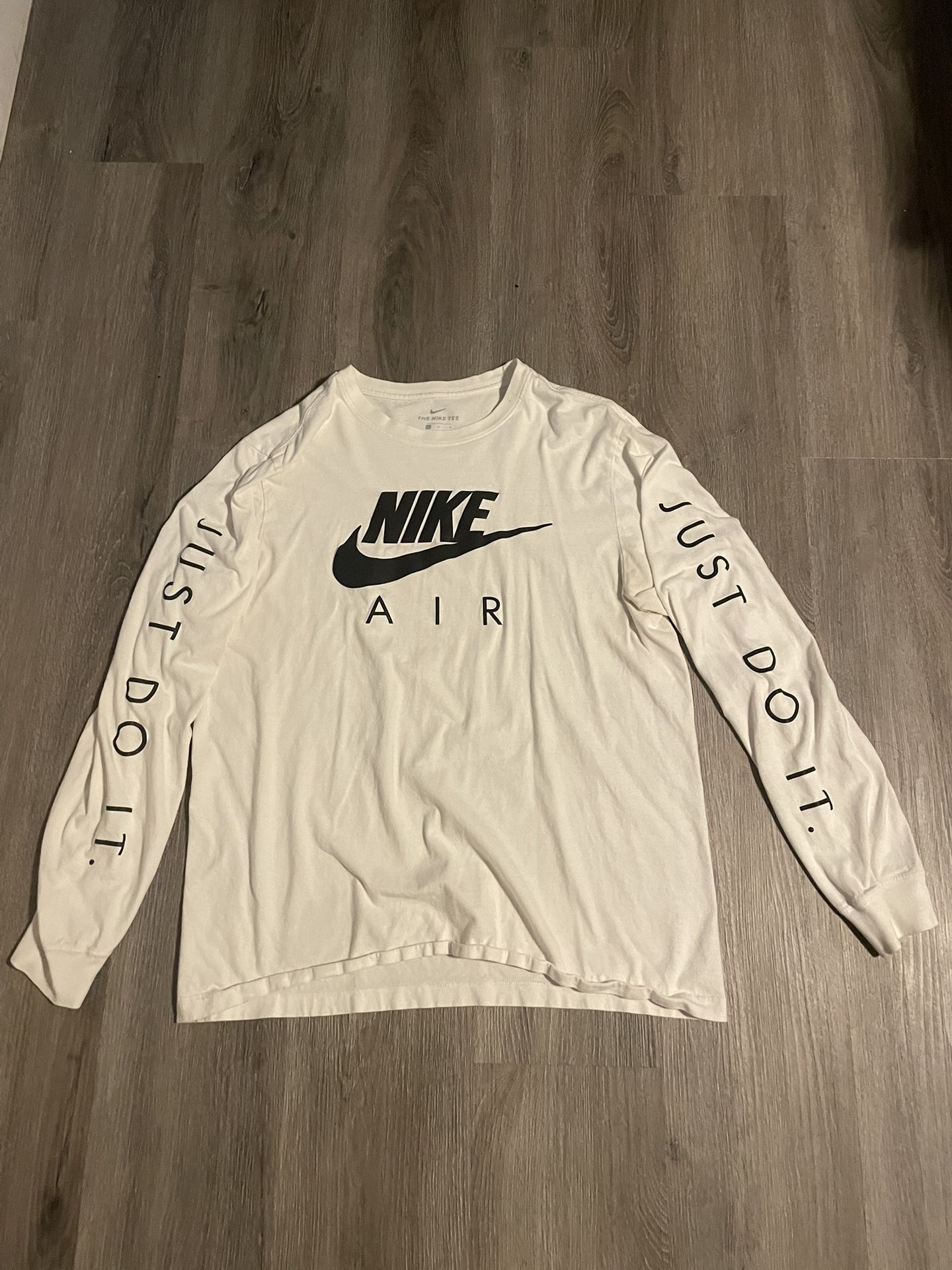 y2k white Nike Air long sleeve just do it