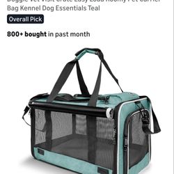 New Small Dog Pet Carrier Turquoise Soft-Sided Travel BagNew Small Dog Pet Carrier Turquoise Soft-Sided Travel Bag