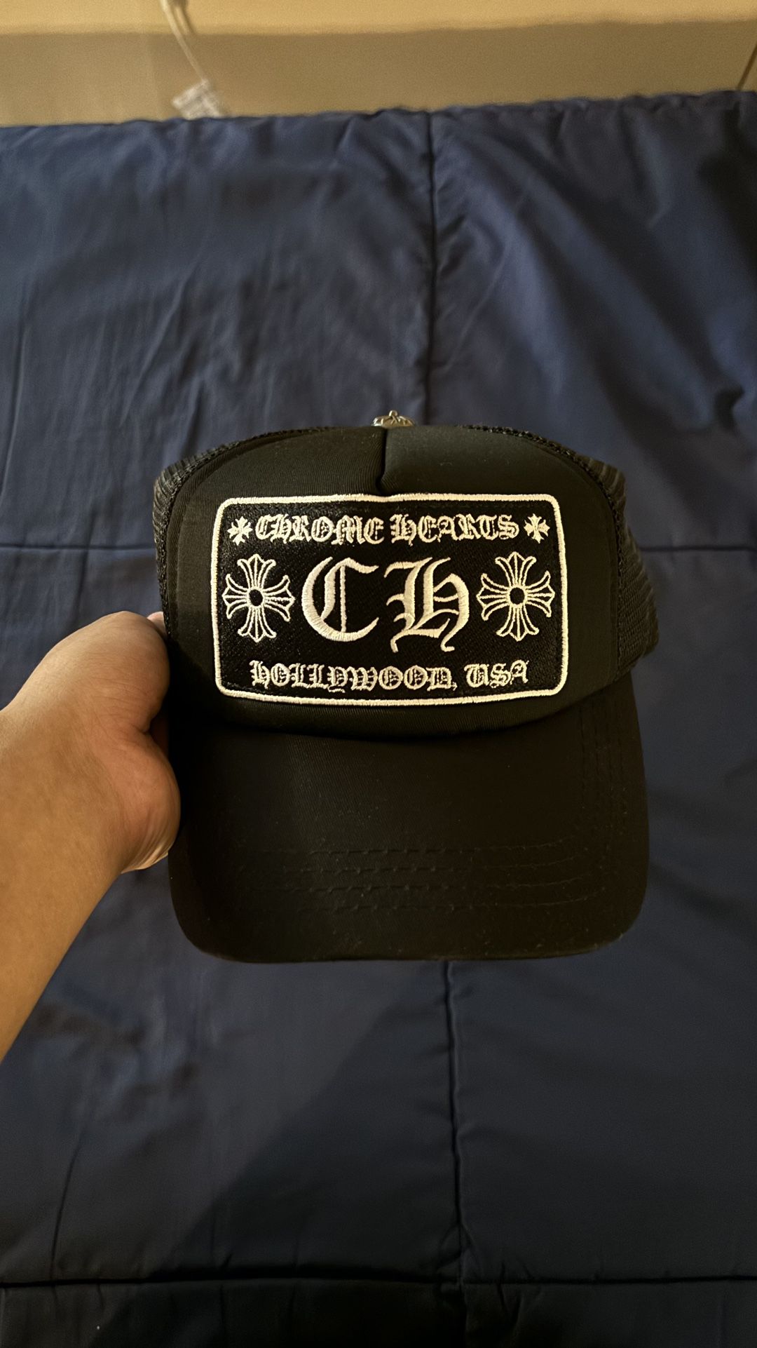 Chrome Heart CH Hollywood Trucker Hat Black/Black