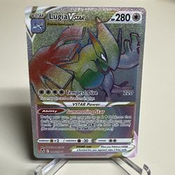 Lugia VSTAR Rainbow Secret Rare Card 202/195 SWSH12 Silver Tempest Pokemon NM