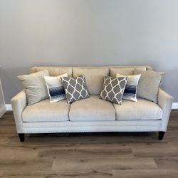 Ivory / Light Grey Sofa Couch