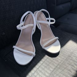White Strappy Heels 