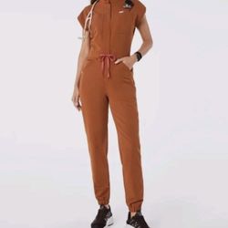 Figs Rafaela Cargo Scrub Jumpsuit SMALL 