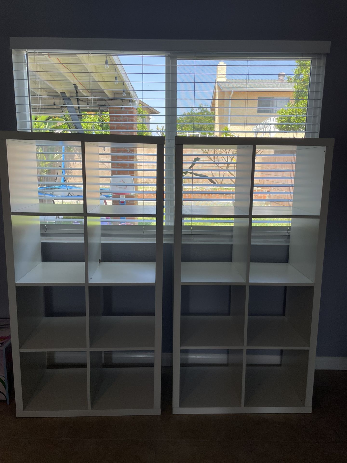 2 White IKEA Shelves 