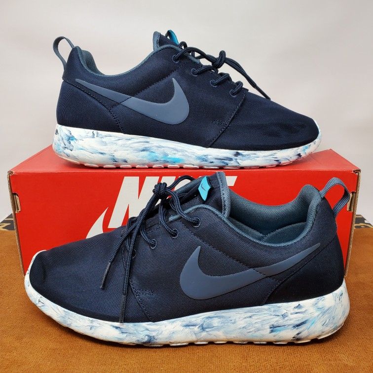 USED Nike Roshe Run QS Dark Obsidian Marble men's sz 7.5